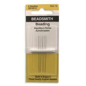 Beadsmith 12 Beading Needles pack of 4